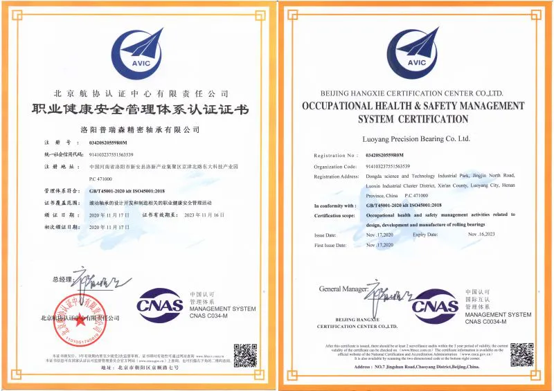 https://www.prsbearings.com/media/Occupational Health and Safety Management System Certification
