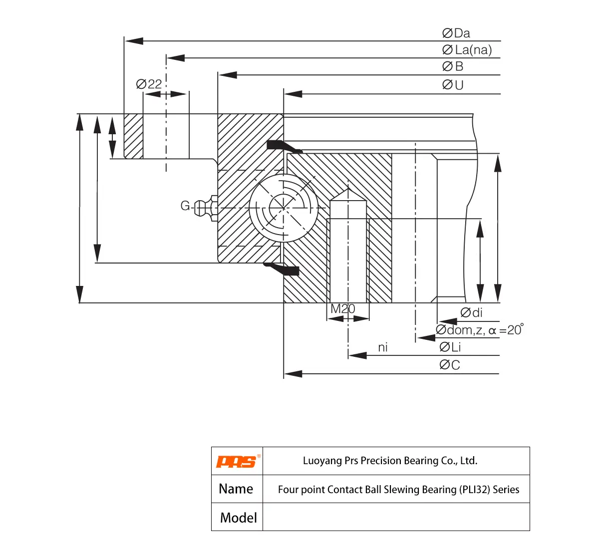 CAD Drawing and Dimensions for PLI32.1200 PLI32 Series