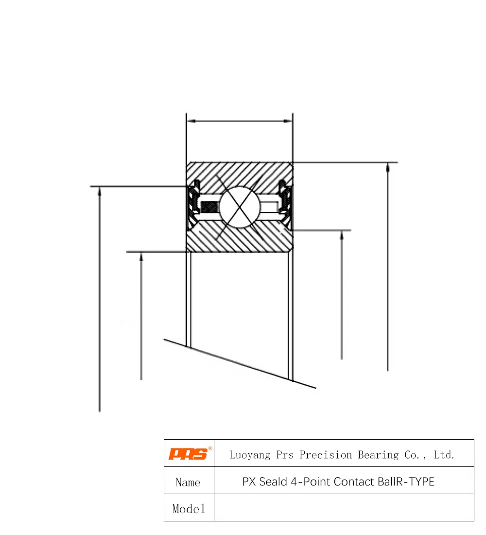 CAD Drawing and Dimensions for PX050UU PX Sealed 4-Point Contact Ball Bearing